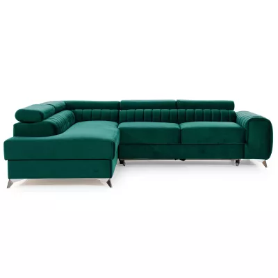 Ecksofa für das Wohnzimmer MELISENDE - grün, linke Ecke