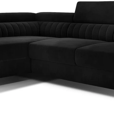 Ecksofa für das Wohnzimmer MELISENDE - schwarz, linke Ecke