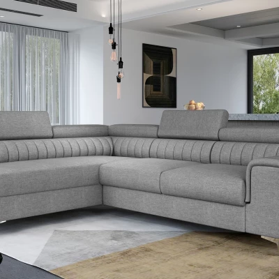 Ecksofa für das Wohnzimmer MELISENDE - grau, linke Ecke