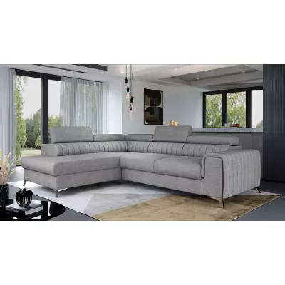 Ecksofa für das Wohnzimmer MELISENDE - grau, linke Ecke