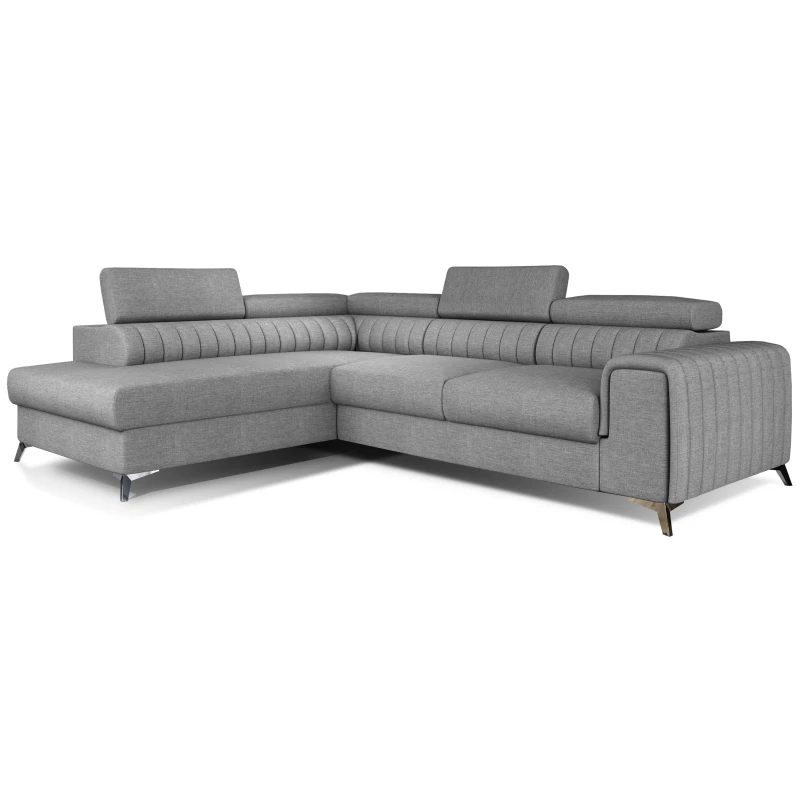 Ecksofa für das Wohnzimmer MELISENDE - grau, linke Ecke