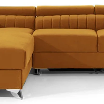 Ecksofa für das Wohnzimmer MELISENDE - gelb, linke Ecke