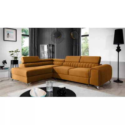 Ecksofa für das Wohnzimmer MELISENDE - gelb, linke Ecke