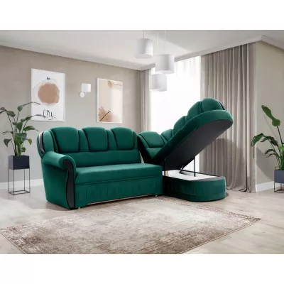 Eckschlafsofa KANOA 1 - grün, rechte Ecke
