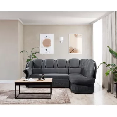 Eckschlafsofa KANOA 1 - grau, rechte Ecke
