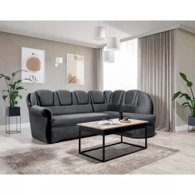 Eckschlafsofa KANOA 1 - grau, rechte Ecke