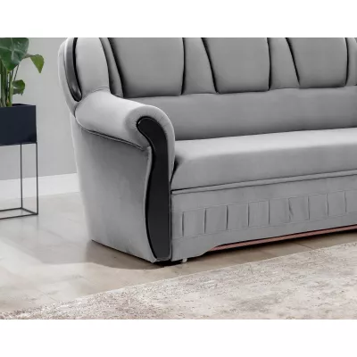 Eckschlafsofa KANOA 1 - hellgrau, rechte Ecke