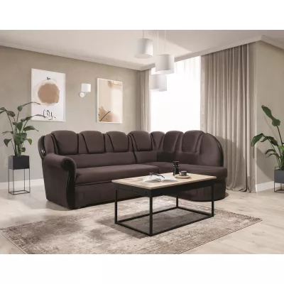 Eckschlafsofa KANOA 1 - braun, rechte Ecke
