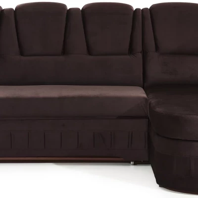 Eckschlafsofa KANOA 1 - braun, rechte Ecke