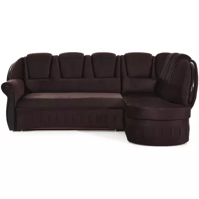 Eckschlafsofa KANOA 1 - braun, rechte Ecke