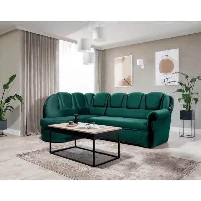 Eckschlafsofa KANOA 1 - grün, linke Ecke