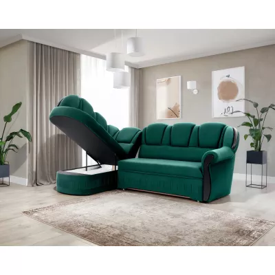 Eckschlafsofa KANOA 1 - grün, linke Ecke