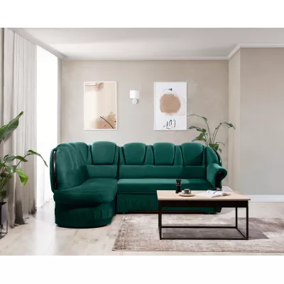 Eckschlafsofa KANOA 1 - grün, linke Ecke