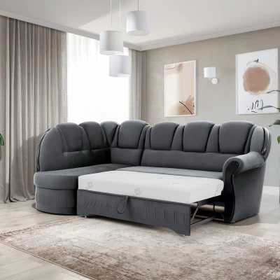 Eckschlafsofa KANOA 1 - grau, linke Ecke