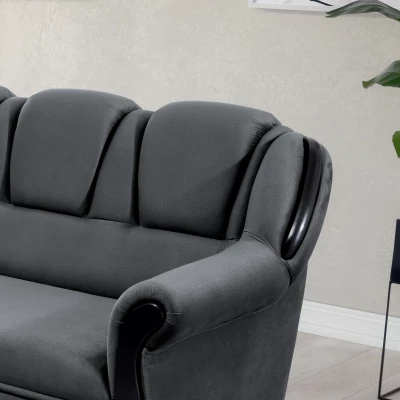 Eckschlafsofa KANOA 1 - grau, linke Ecke