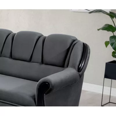 Eckschlafsofa KANOA 1 - grau, linke Ecke