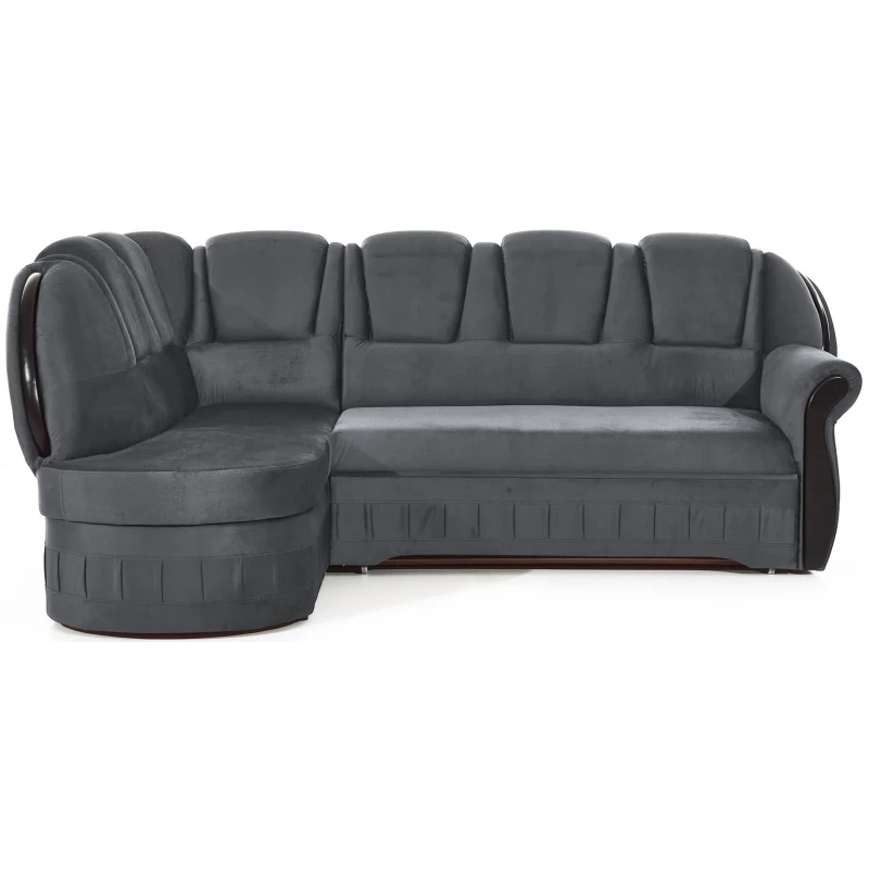 Eckschlafsofa KANOA 1 - grau, linke Ecke