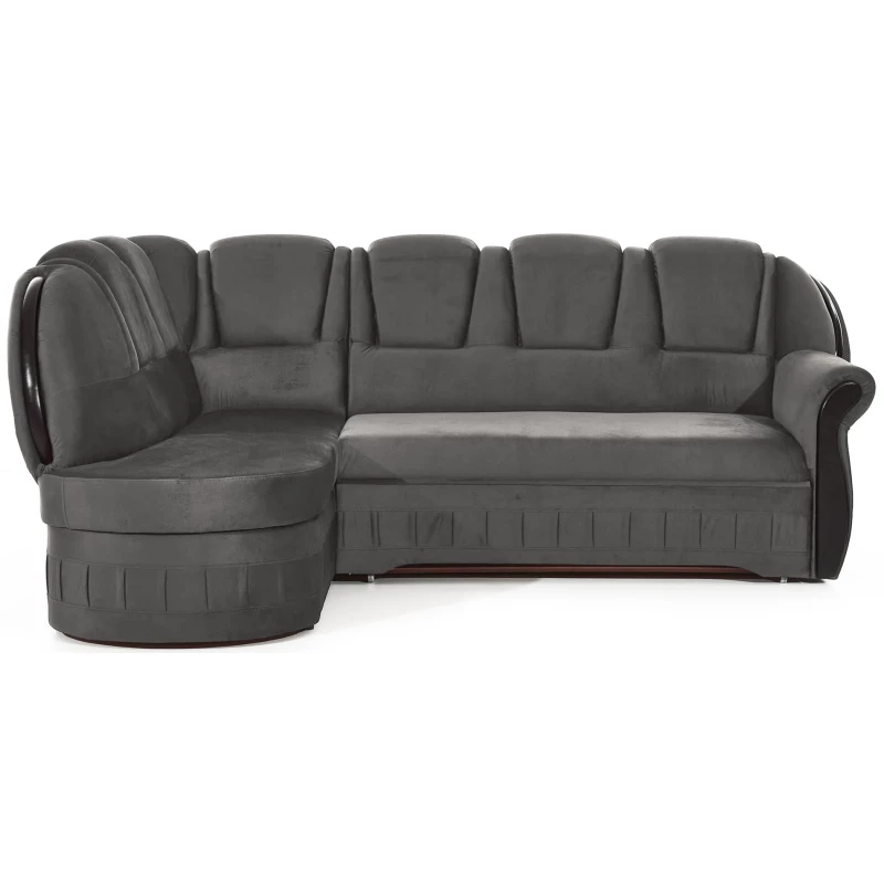 Eckschlafsofa KANOA 1 - dunkelgrau, linke Ecke