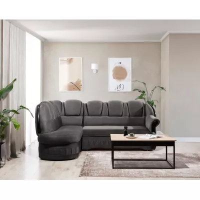 Eckschlafsofa KANOA 1 - dunkelgrau, linke Ecke