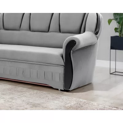 Eckschlafsofa KANOA 1 - hellgrau, linke Ecke