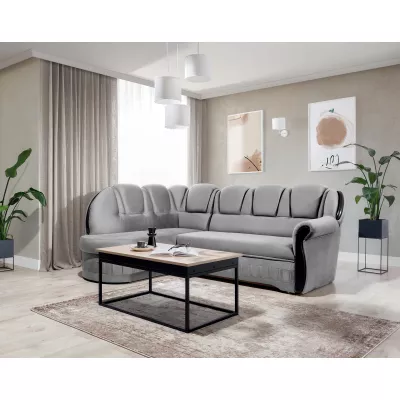 Eckschlafsofa KANOA 1 - hellgrau, linke Ecke