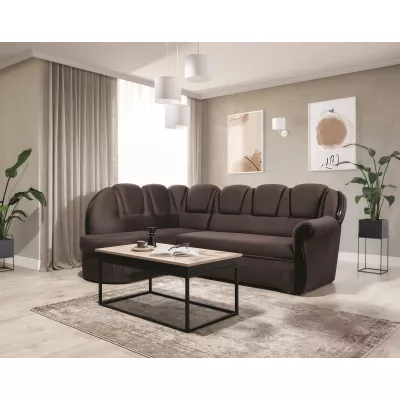 Eckschlafsofa KANOA 1 - braun, linke Ecke