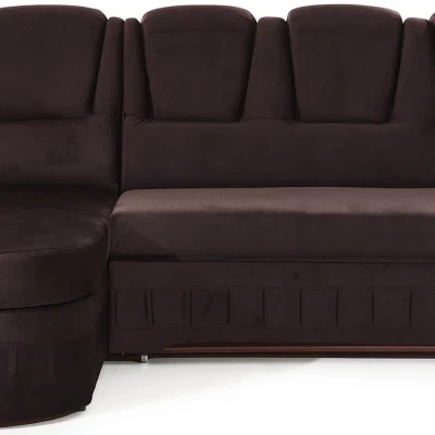 Eckschlafsofa KANOA 1 - braun, linke Ecke