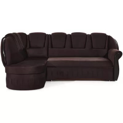 Eckschlafsofa KANOA 1 - braun, linke Ecke
