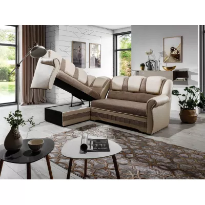 Klappbare Ecksofa-Garnitur KANOA 2 - grün, linke Ecke