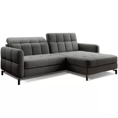 Stilvolle Ecksofa-Garnitur AZARI – grau, 3-teilig, rechte Ecke