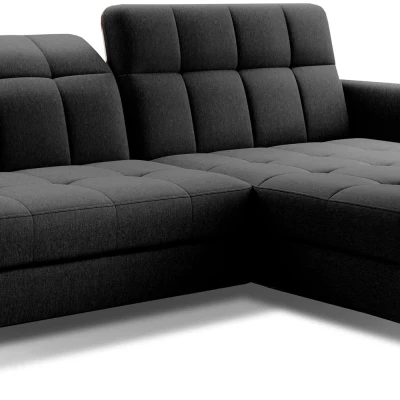 Stilvolle Ecksofa-Garnitur AZARI – schwarz, 5-teilig, rechte Ecke
