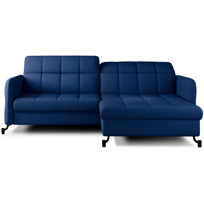 Stilvolle Ecksofa-Garnitur AZARI – marineblau, rechte Ecke