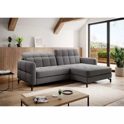 Stilvolle Ecksofa-Garnitur AZARI – grau, 2-teilig, rechte Ecke