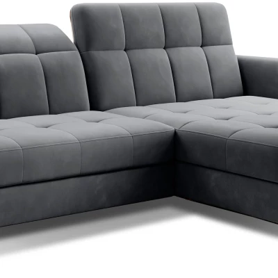 Stilvolle Ecksofa-Garnitur AZARI – Graphit, rechte Ecke