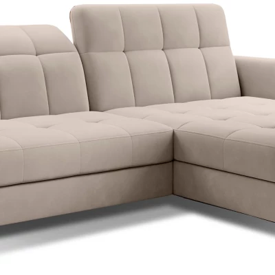 Stilvolle Ecksofa-Garnitur AZARI – hellbeige, rechte Ecke