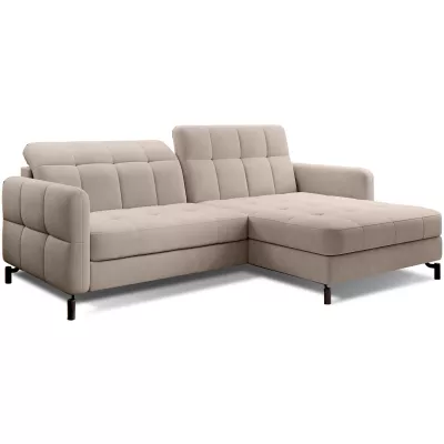 Stilvolle Ecksofa-Garnitur AZARI – hellbeige, rechte Ecke