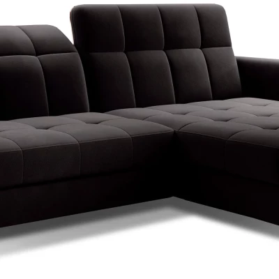Stilvolle Ecksofa-Garnitur AZARI – schwarz, 4-teilig, rechte Ecke