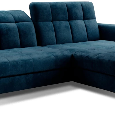 Stilvolle Ecksofa-Garnitur AZARI – blau, rechte Ecke