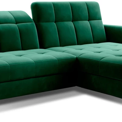 Stilvolle Ecksofa-Garnitur AZARI – grün, rechte Ecke