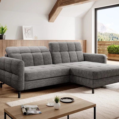 Stilvolle Ecksofa-Garnitur AZARI – dunkelbeige, rechte Ecke