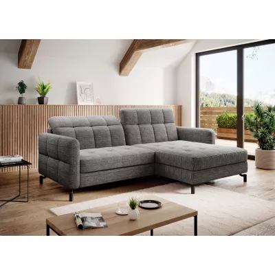 Stilvolle Ecksofa-Garnitur AZARI – dunkelbeige, rechte Ecke