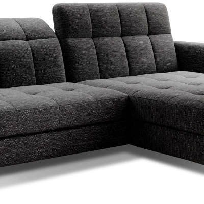 Stilvolle Ecksofa-Garnitur AZARI – schwarz, 1-teilig, rechte Ecke