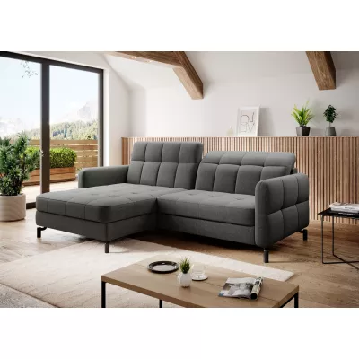 Stilvolle Ecksofa-Garnitur AZARI – grau, 3-teilig, linke Ecke