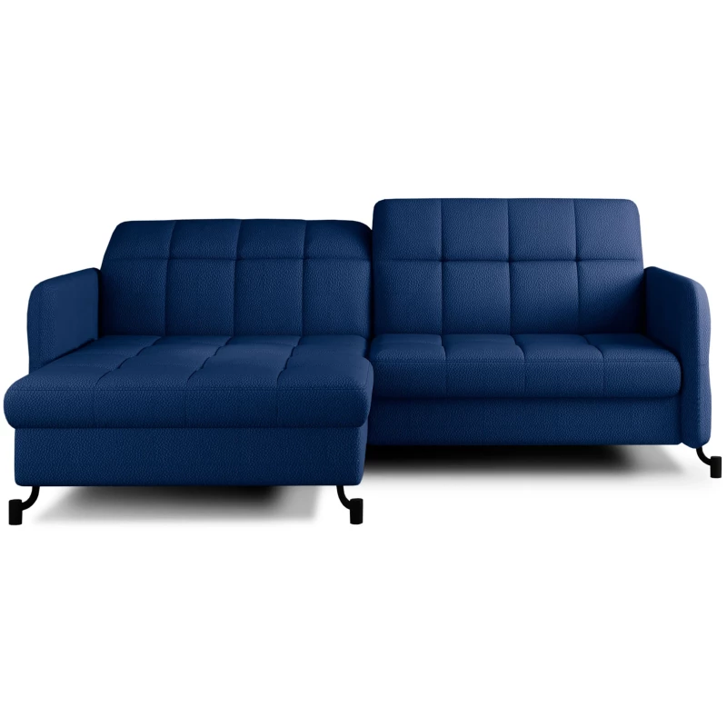 Stilvolle Ecksofa-Garnitur AZARI – marineblau, linke Ecke