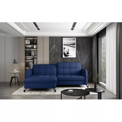 Stilvolle Ecksofa-Garnitur AZARI – marineblau, linke Ecke