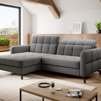 Stilvolle Ecksofa-Garnitur AZARI – grau, 2-teilig, linke Ecke