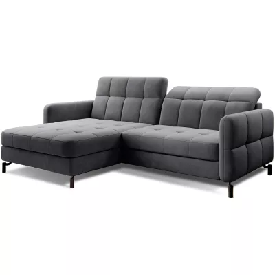 Stilvolle Ecksofa-Garnitur AZARI – Graphit, linke Ecke