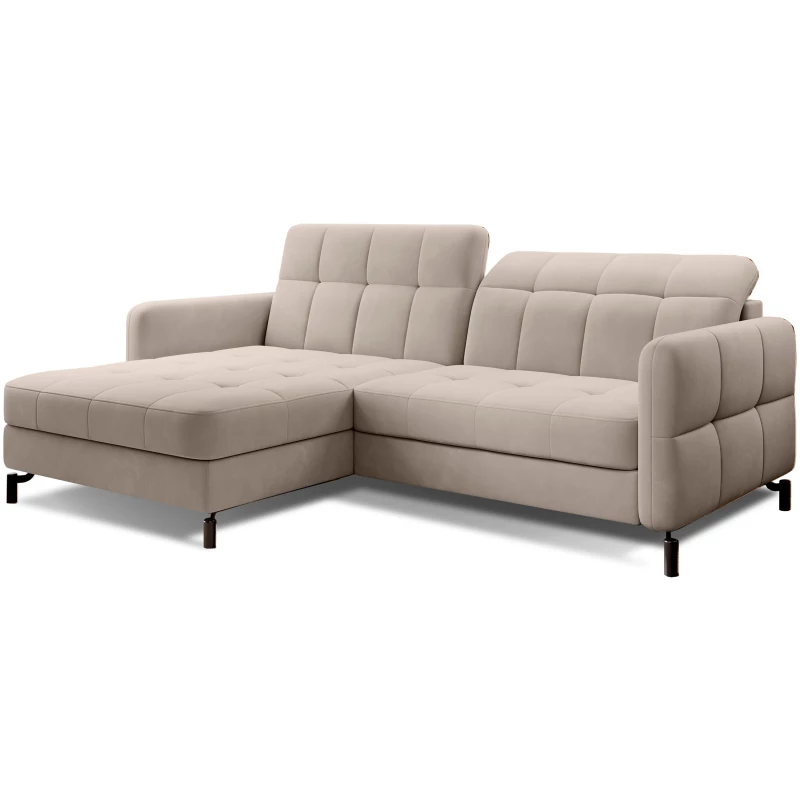 Stilvolle Ecksofa-Garnitur AZARI – hellbeige, linke Ecke