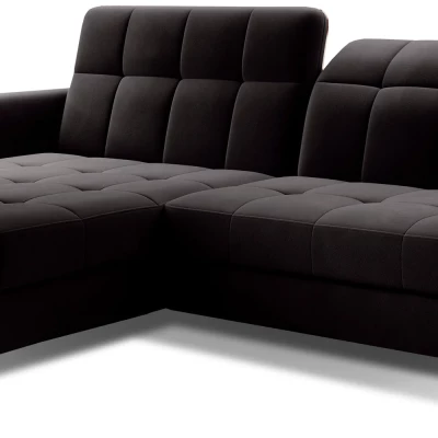Stilvolle Ecksofa-Garnitur AZARI – schwarz, 4-teilig, linke Ecke
