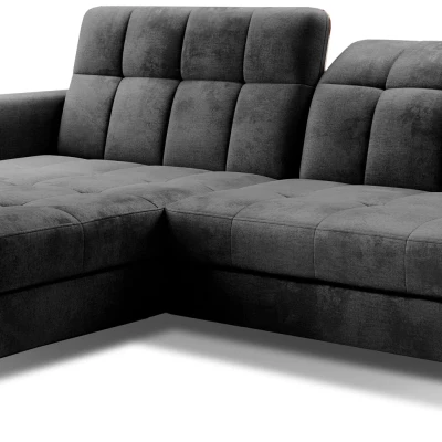 Stilvolles Ecksofa AZARI – Anthrazit, linke Ecke